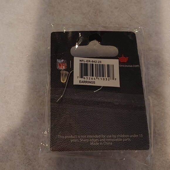 NY New York Giants Mini Football Earings - Picture 3 of 3